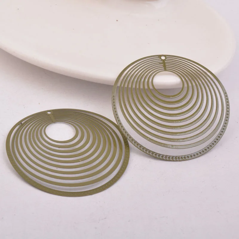 30 Stück AB1835 44mm Filigrane Große Runde Anhänger für Ohrringe, DIY-Schmuck, Halsketten – Detail 11