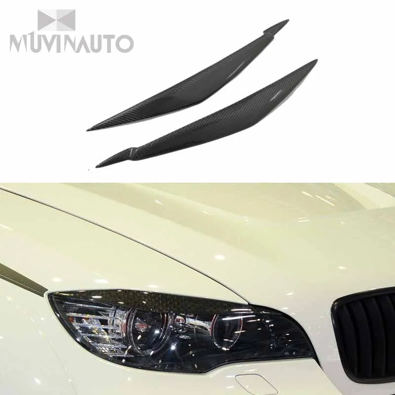 

For BMW X6 carbon fiber lamp eyebrow E71 X6 eyebrow Eyeliner headlamp eyelash