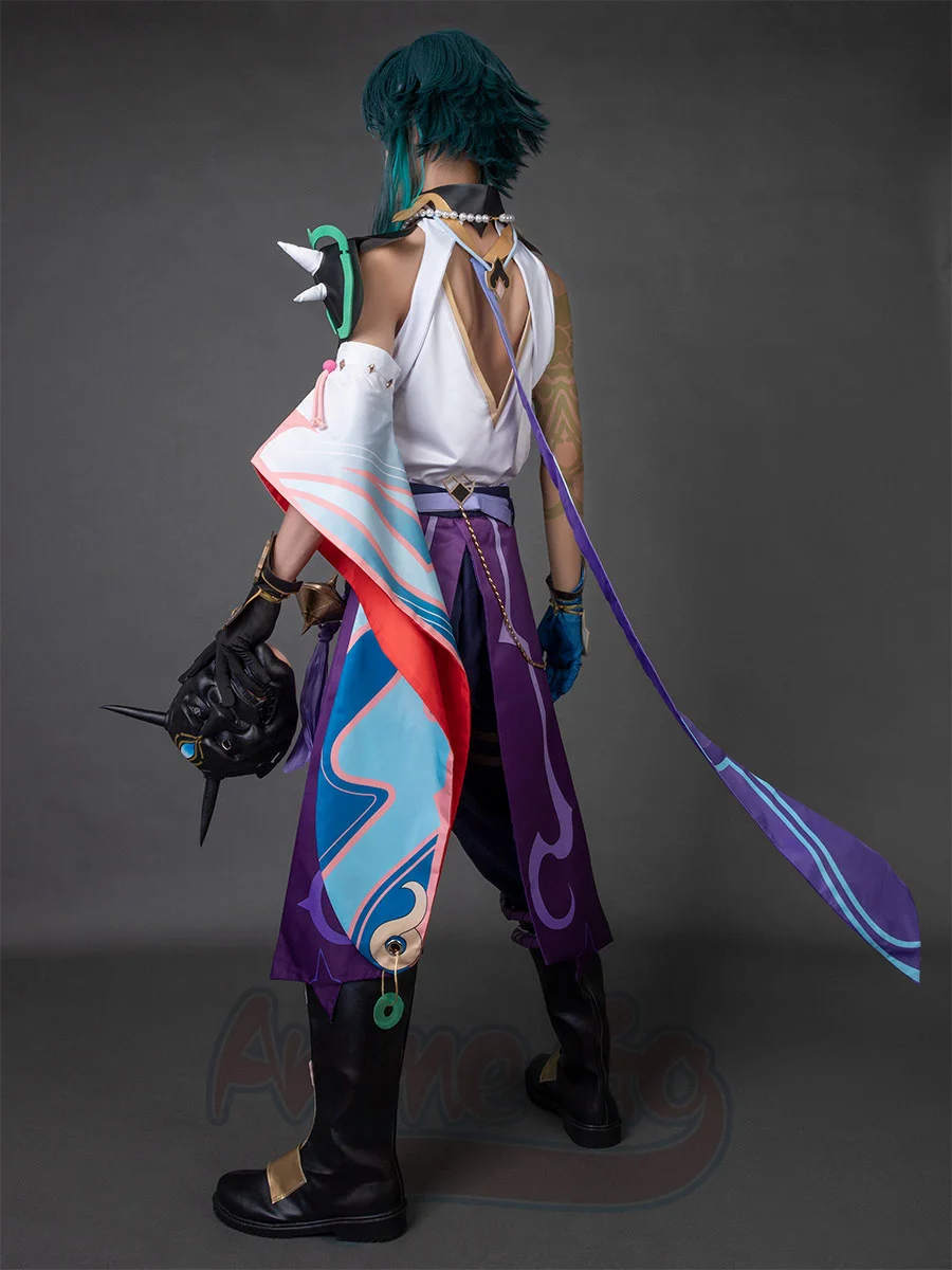 Disfraz de Genshin Impact attracker Yaksha Xiao, traje de Cosplay para Halloween, C00175 A