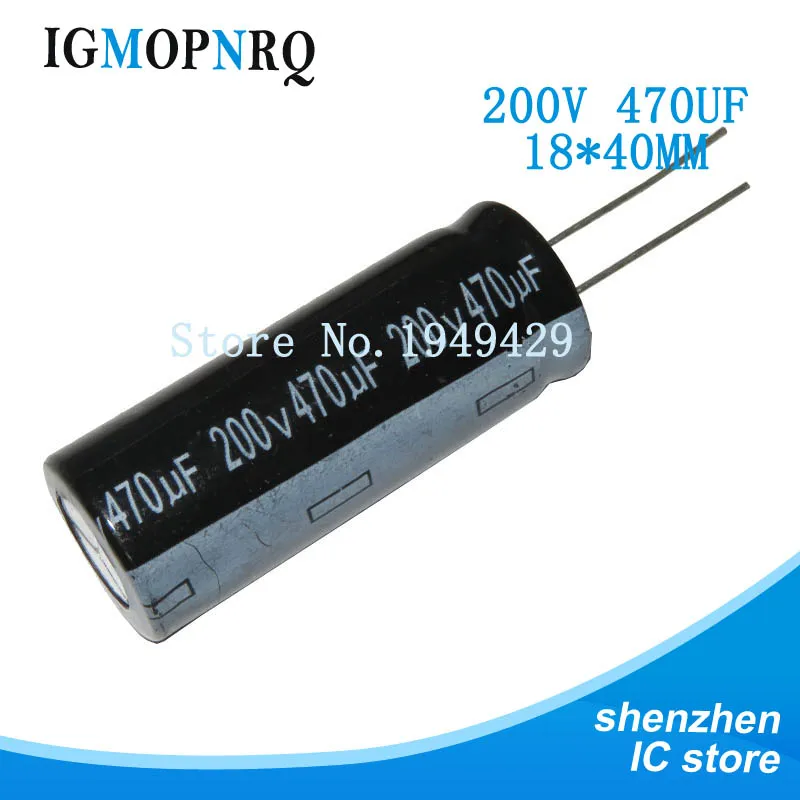 

5pcs electrolytic capacitor 200V470UF 18 * 40 volume 470UF 200V 18 * 40MM 200V470UF new