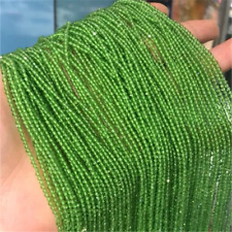 

3pcs Spinel Peridot Gemstone Rondelle Micro Faceted diy Beads 2mm