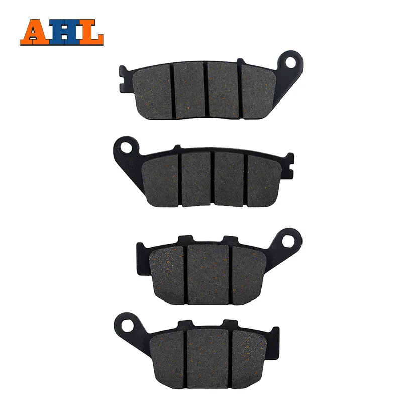 

AHL 2 Pairs Motorcycle Rear& Front Brake Pads for HONDA CB400 F CB-1 CB 1 1989-1990 Black Brake Disc Pad