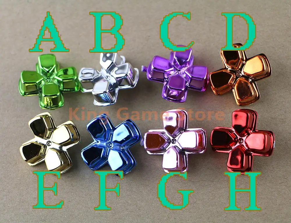 30 peças botão cruzado cromado botão de ação para ps4 cross dpad botão chave de direção para playstation 4 dualshock4 acessórios de gamepad
