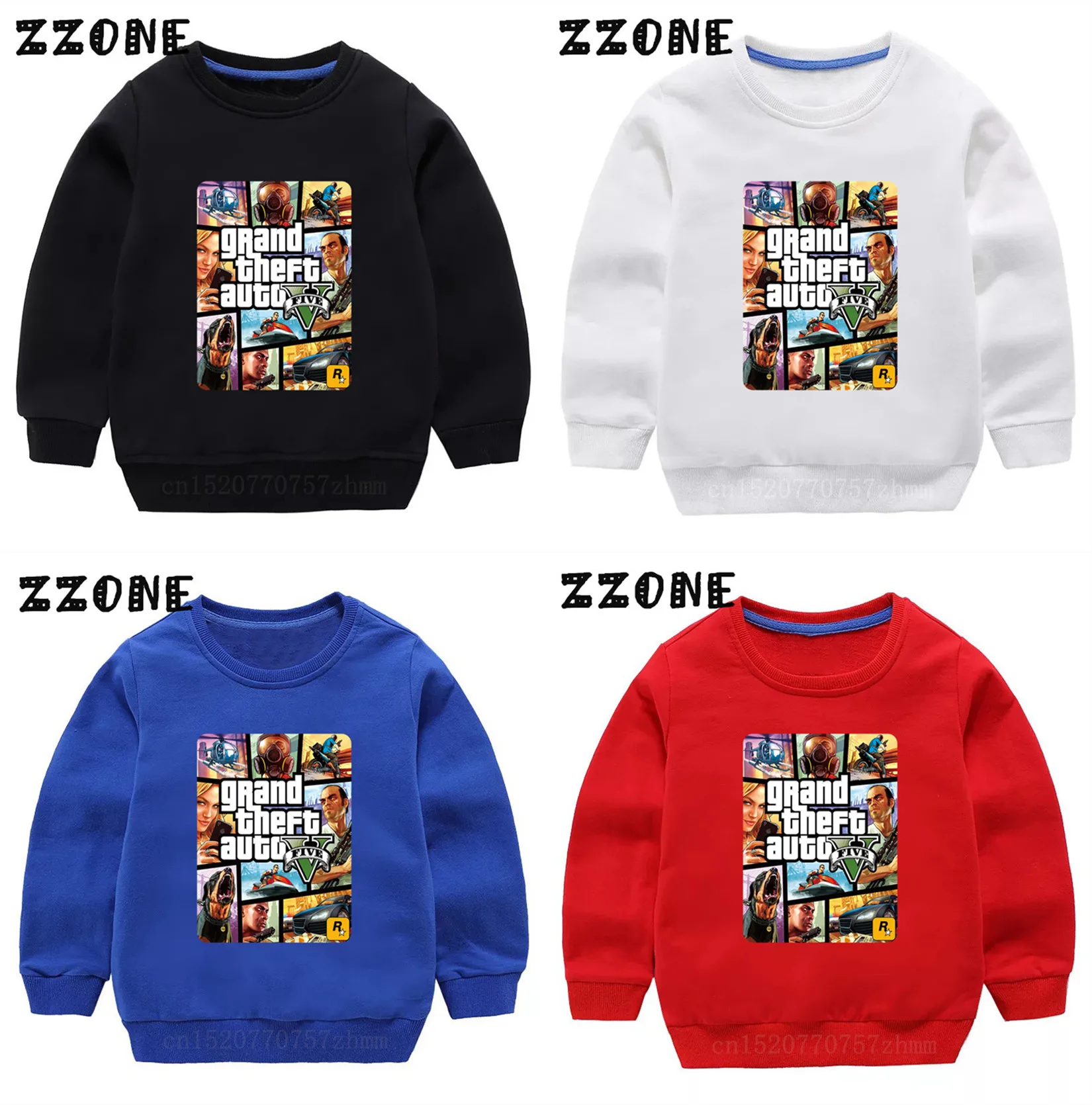 

Kids Sweatshirts Street Fight Long With GTA 5 Print Fashion Cool Children Hoodies Casual Baby Pullover Tops Girls Boys Clothes