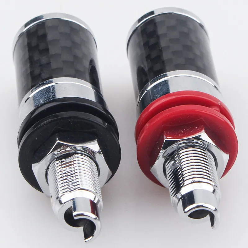 hifi black carbon fiber wiring post HIFI wiring board rhodium plated panel amplifier connection speaker cable banana plug socket