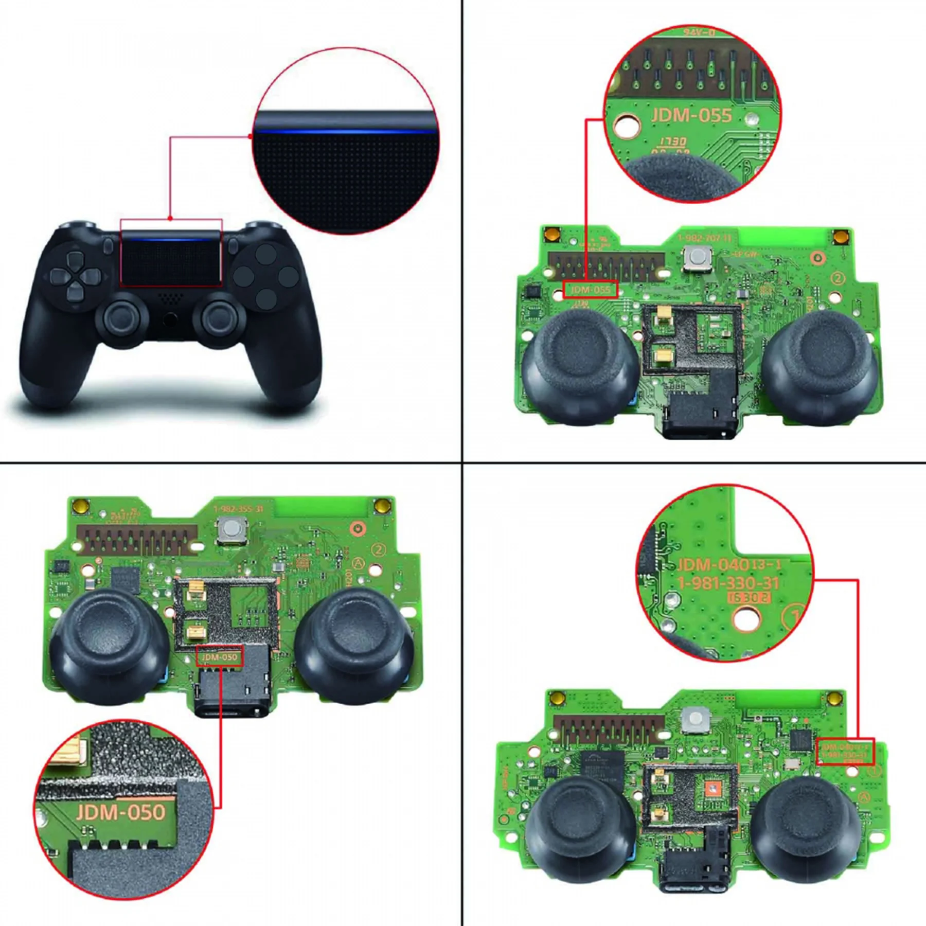 EXtremeRate Decade Tournament Contrmatérielle (DTC) Kit de mise à niveau pour manette PS4 JDM-040/050/055-manette non incluse