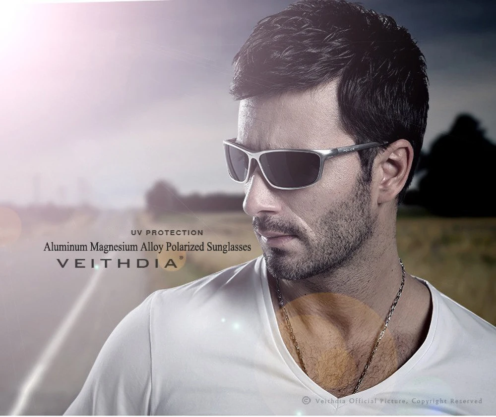 VEITHDIA Polarisierte Vintage-Sonnenbrille für Männer und Frauen, UV400, Sport, Outdoor, Fahren, Brillen, Fahrradbrille, Zubehör, männlich, 6520 – Detail 1