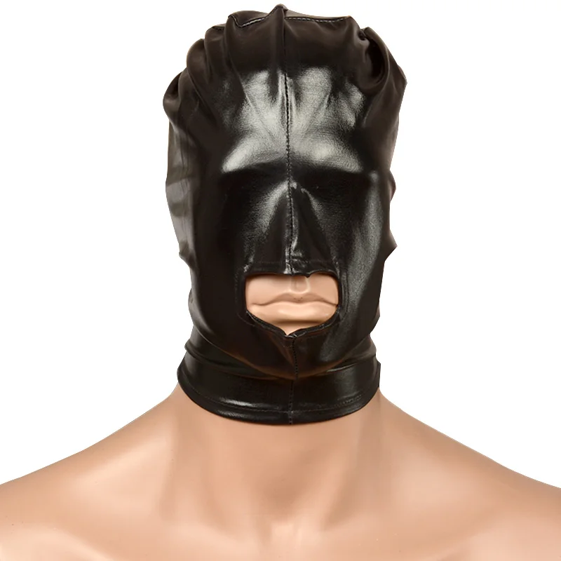 Sexy Coated Headgear Bdsm Bondage Mask Harness Bondage Head Cover Restraint Adult Game Cosplay Sex Toy For Women Men Couple