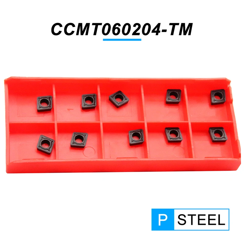 10PCS CCMT060204 TM PC4125 High Quality Internal Turning Tool CCMT 060204 CNC Lathe Cutter Tool Carbide Inserts For Steel