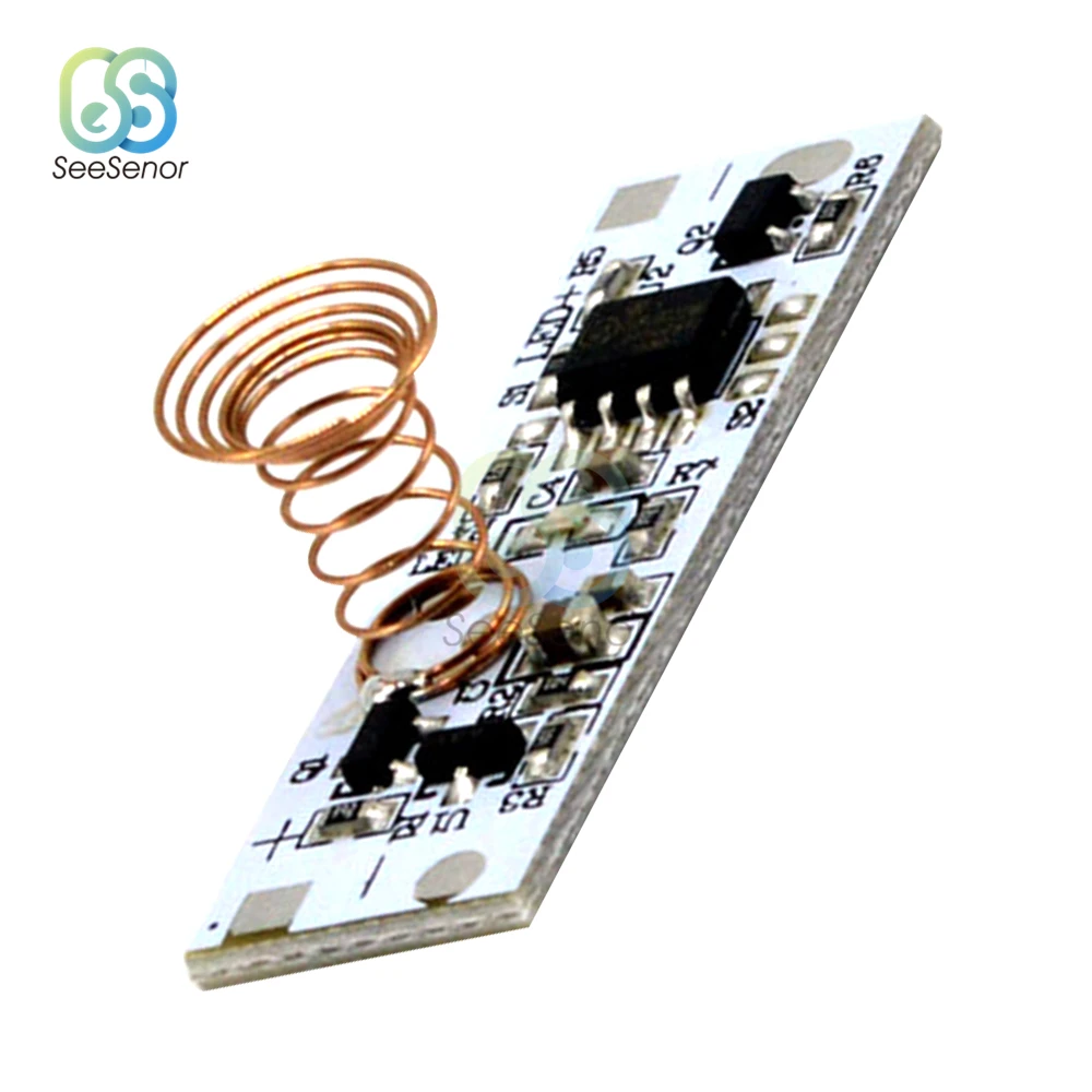 3V-24V 3A Capacitive Touch Sensor Switch Coil Spring Switch LED Dimmer Control Switch 12V for Smart Home LED Light Strip