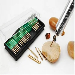 Free Shipping Of 30PCS/Kit Assorted Electroplated Diamond Grinding Heads Grinding Wheels Carving Polishing Rods For Jade&nails