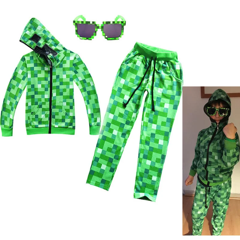 Children Halloween Crawler Cosplay Costume Funny Hoodie Sweatshirt Suit Birthday Party Jacket Creeper Anime Outwear