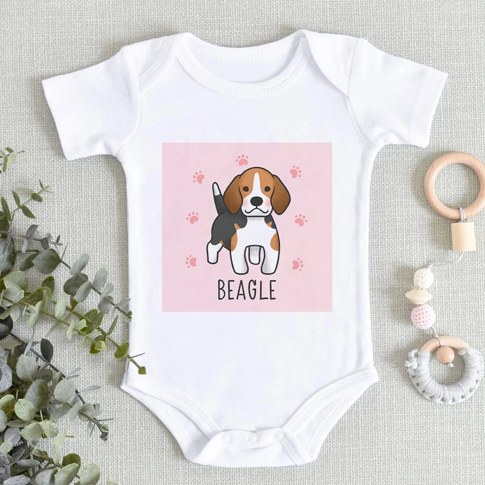 Cute Shiba Cartoon Dog Print Infant Rompers Animal Style Newborn Boys Jumpsuit Baby Girls Clothes Kids Summer Jumpsuit Outfits