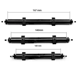 120/140/167mm opzionale metallo No-Power asse ruota posteriore per 1:14 Tamiya trattore rimorchio RC auto sostituzione pezzi di ricambio fai da te