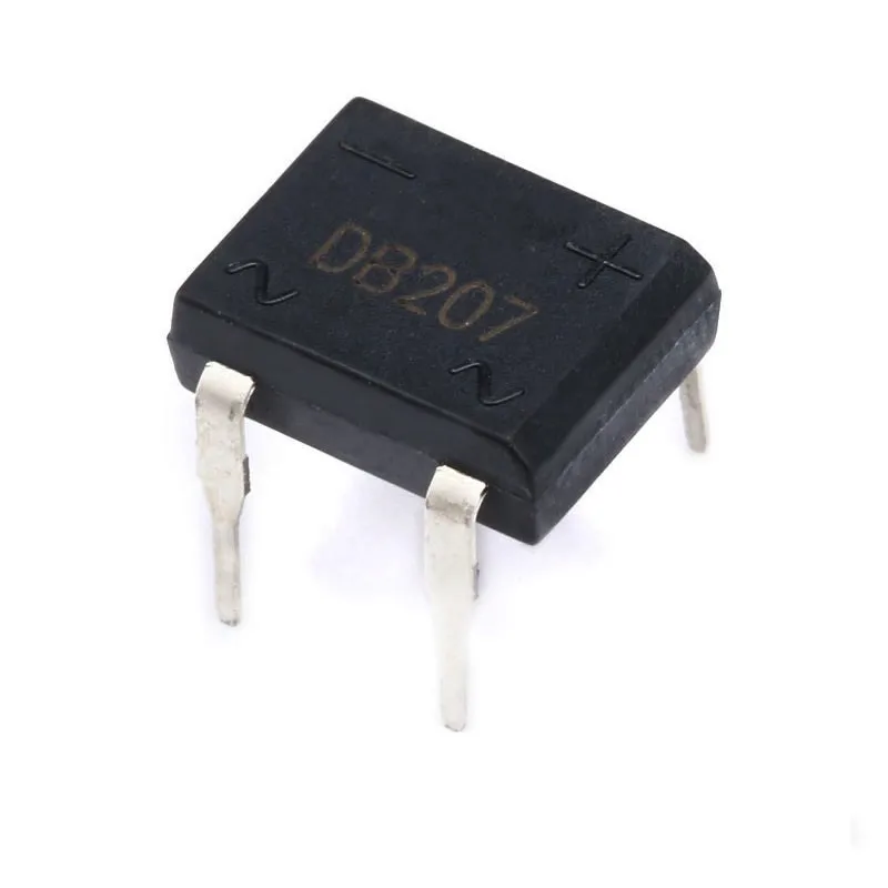 10pcs/Lot Diode Bridge Retifica DB207 DIP-4 DB207S DIP4 2A 1000V Power Diode Rectifier 1000V Electronic Components