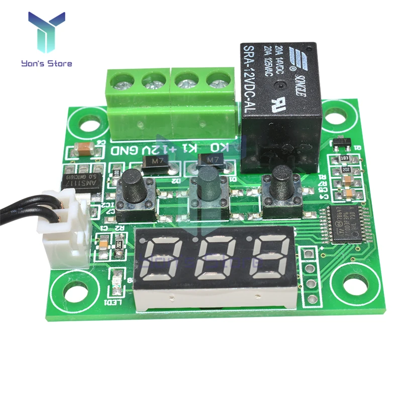 DC 5V 12V 24V W1209 LED Digital Thermostat Temperature Controller Thermometer Heat Cool Switch Module Waterproof NTC Sensor