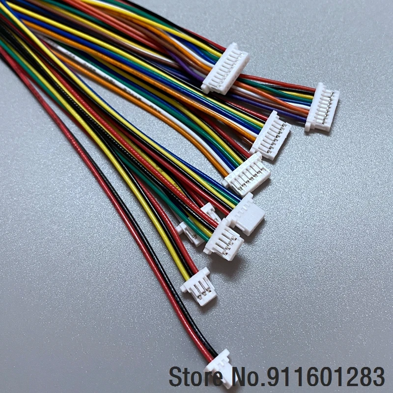 10PCS SH 1.0 Pitch Wire Cable Connector DIY SH1.0 JST 2p 3p 4p 5p 6p 7p 8p 9p 10pin Electronic Line Single End 28AWG 10/15/20CM