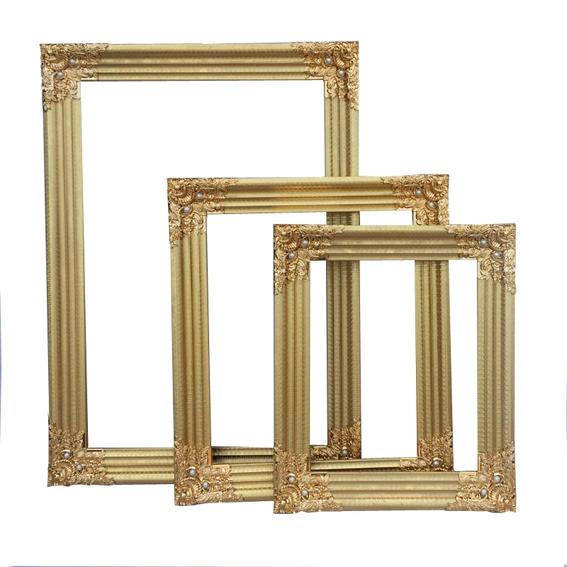 European-Style Plastic Steel Wedding Props Decorative Picture Frame Background Flower Arrangement Wall Large Photo Frame