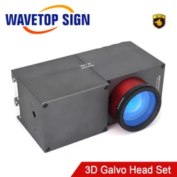 WaveTopSign 1064nm Cost-Effective 3D Galvo Scanner Aperture 10mm 15VDC Galvo Head Set for 3D Fiber Laser Marking Machine