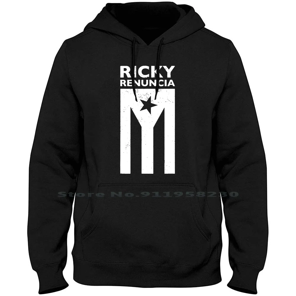 

Ricky Renuncia Bandera Negra Puerto Men Hoodie Sweater 6XL Big Size Cotton Popular Trend Tage Band Nun Ick End Ban Age To Ra Ba