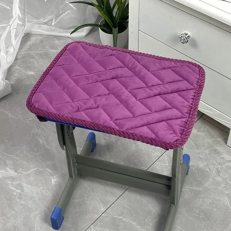 Student Stool Cushion Thickened Rectangular Classroom Chair Mat Short Plush Non-slip Cushion Four Seasons Universal Bench Mat