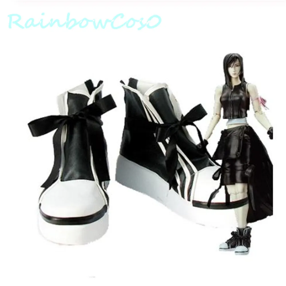 

Final Fantasy VII FF7 Сапоги Тифа Локхарт Обувь для косплея Сапоги Игра Аниме Хэллоуин РадугаCos0 W1168