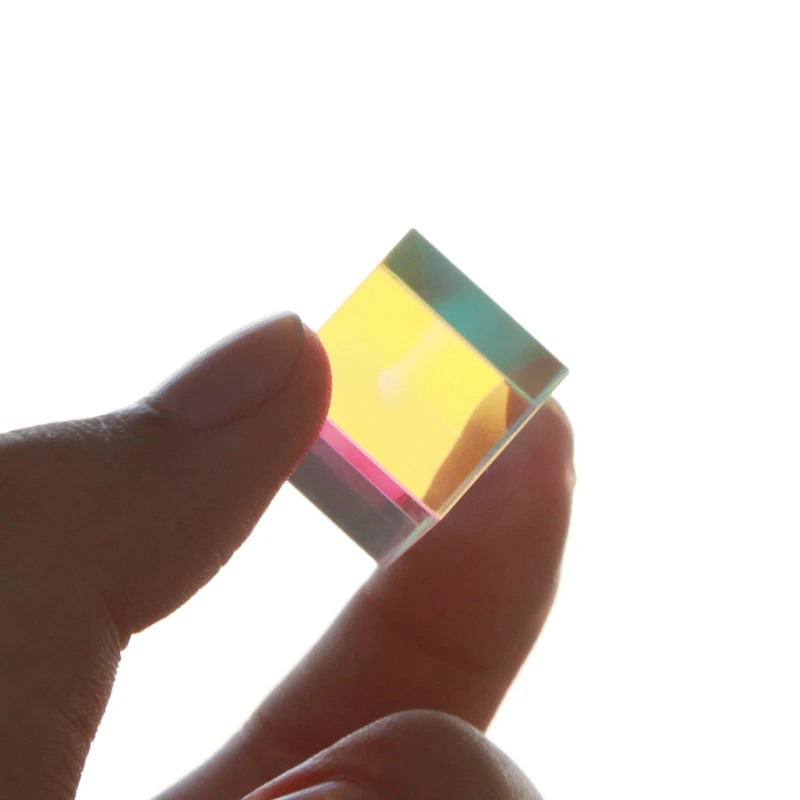 Dichroic Glass X-Cube Prism 20*20*17mm Photographic color Gift Optical Beam Combiner Light