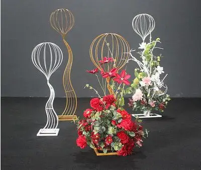 New wedding props wrought iron hot air balloon, table flower flower ocean theme wedding t stage guide stage decoration