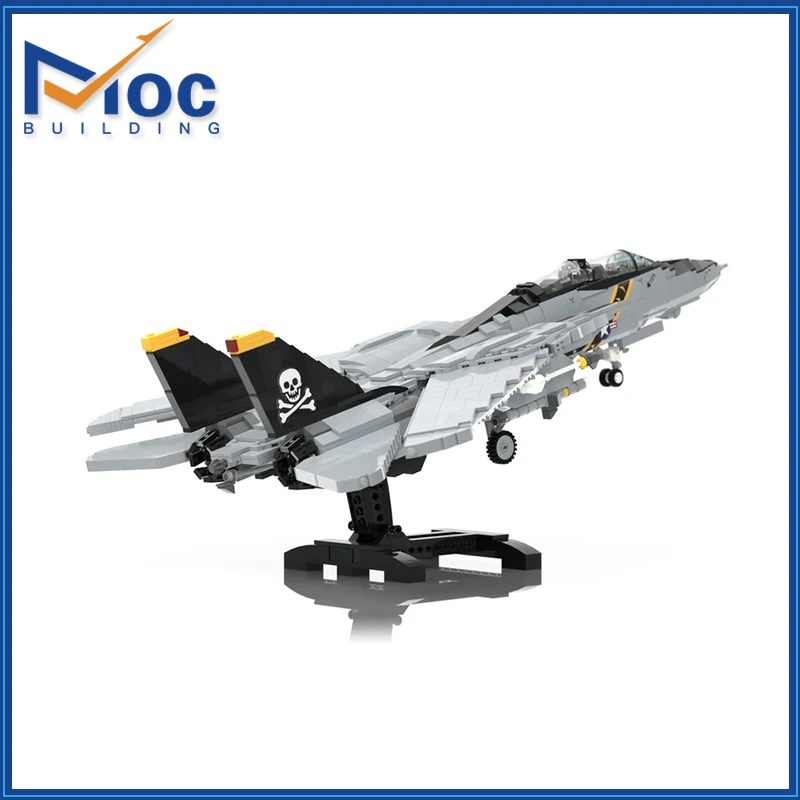 DIY Assembly Model Child Toys Gifts F-14 Male Cat Creative Aircraft Blocks MOC Blocks Supersonic Fighter