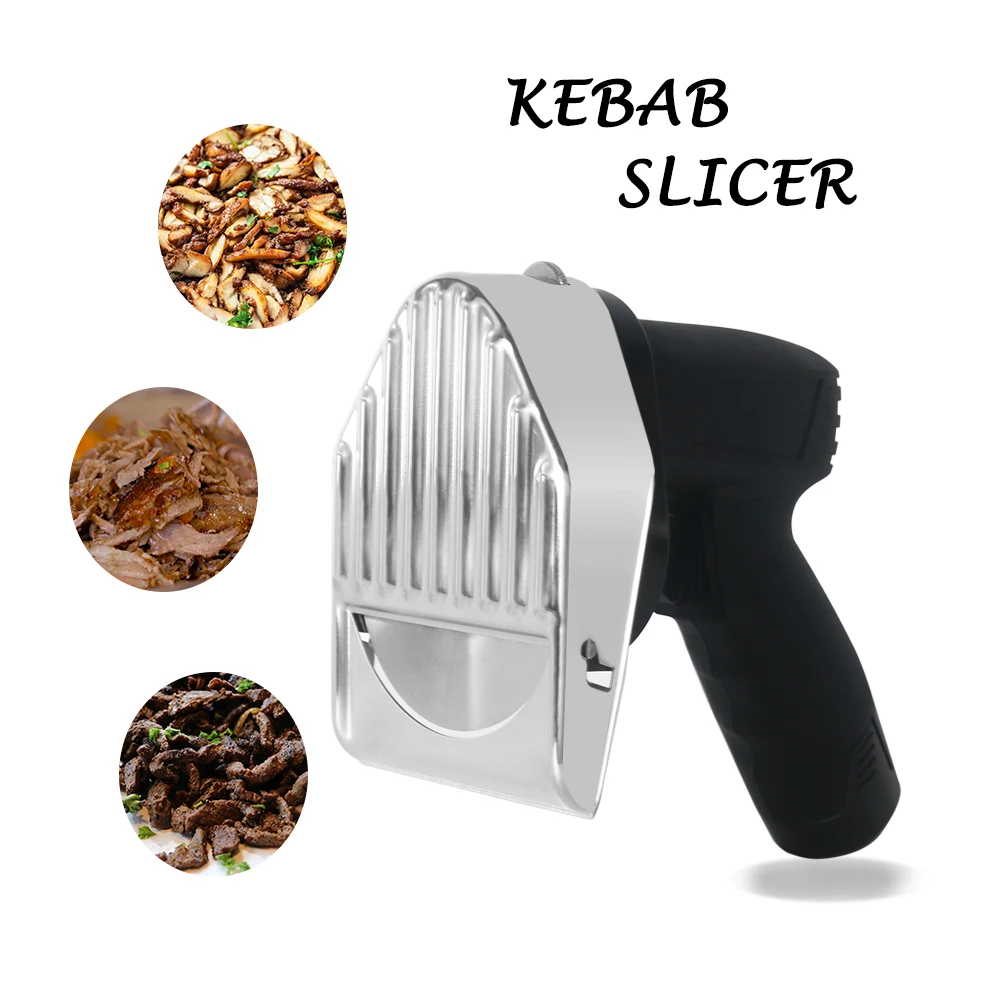 Electric Shawarma Kebab Slicer Cordless Doner Cutter With 2 Blades  With Two 12V Batteries Rechargeable 0012-04