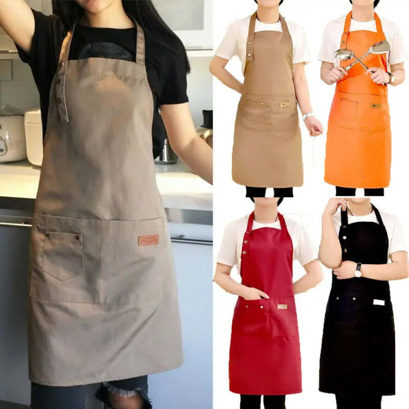 Pure Color Cooking Kitchen Apron For Woman Men Chef Waiter Cafe Shop BBQ Hairdresser Aprons Bibs Kitchen Accessory Dropshipping