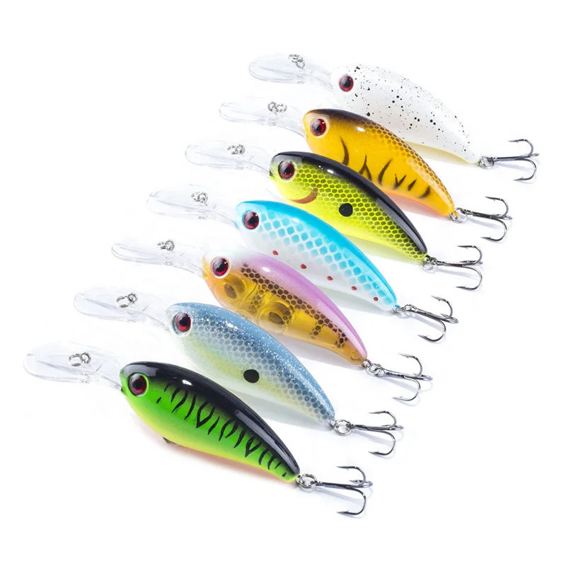 WDAIREN-señuelo de Pesca de pececillo, cebo duro Artificial, anzuelos triples, aparejos de Pesca de Lucio, Wobblers de buceo profundo, Crankbait, 10cm, 14g