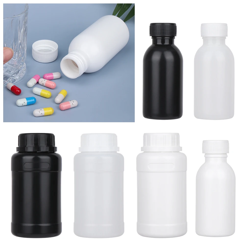 1PC 5/10/15/30/60/100/250ml Plastic PET Clear Empty Seal Bottle Liquid Container Reagent Packing Storage Jar Industrial Supplies