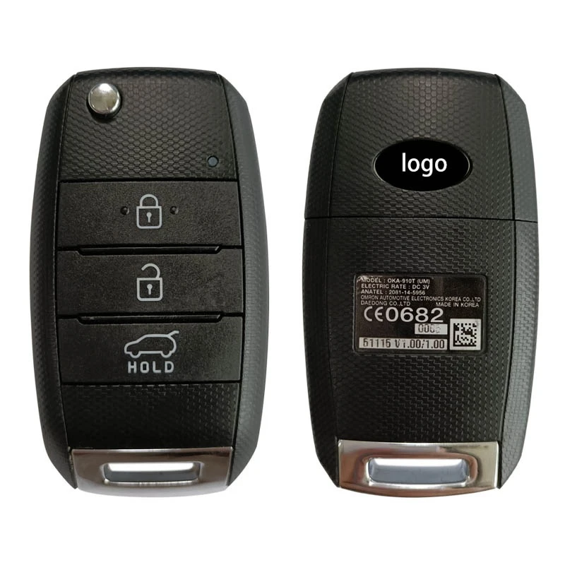 

CN051137 Original 3 Button KIA Sorento 2015-2019 Flip Remote Key Frequency 433MHz FCC ID OKA-910T 95430-C5211/C5210