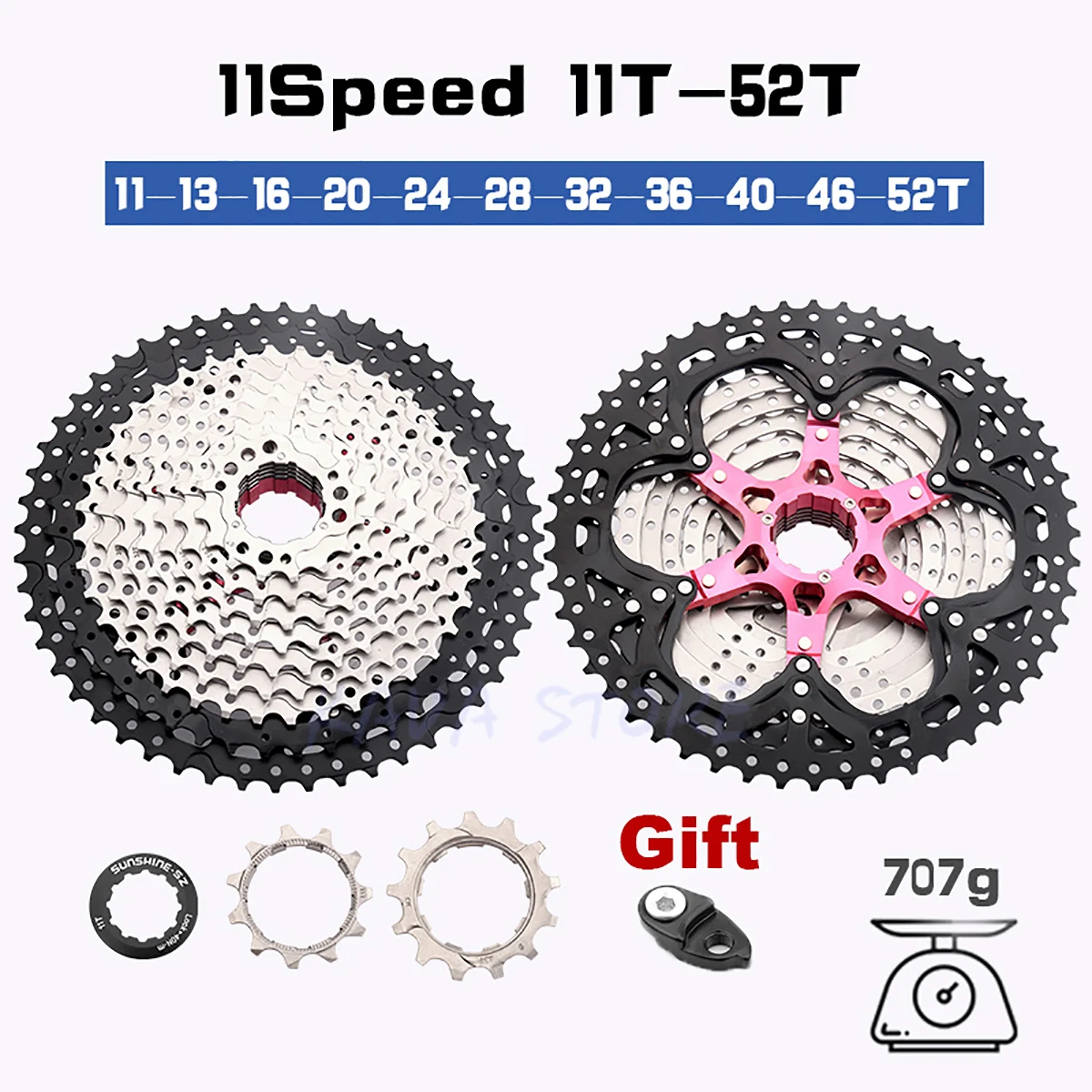 Sonnenschein MTB Kassette Shimano Deore M5100 11 Geschwindigkeit 52t 50t 46t 42t Mountainbike 11V K7 42T 51T 11 s Kettenrad Fahrrad Ratsche – Detail 14