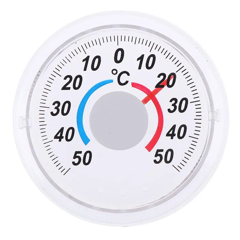 Round Plastic Door And Window Thermometer Outdoor Door Window Thermometer Pointer Type Cold And Heat Watch Hot Sale