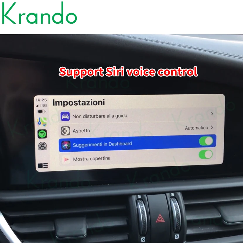 Krando Upgrade Wireless Carplay Interface Box For Alfa Romeo Giulia 952 Alfa Romeo Stelvio 2015-2019 Android Auto