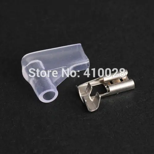 

200 set 6.3mm Crimp Terminal Spade Connector flag typpe +case+cover