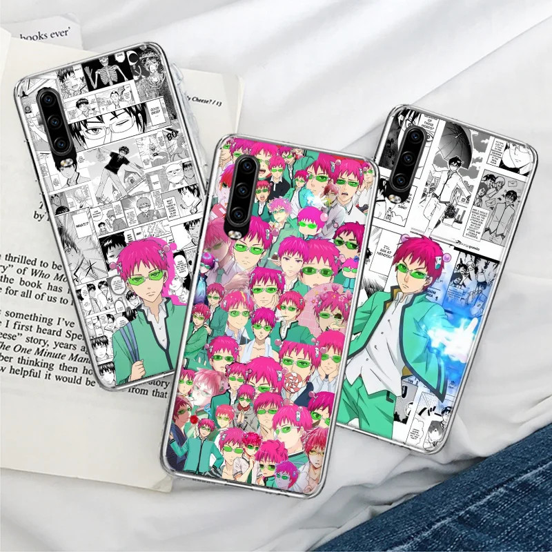 Anime The Disastrous Life Of Saiki K Kusuo Phone Case For Huawei Y9S P Smart 2021 Y5 Y6 Y7 Y9 Honor 50 20 20S Pro 10i 10 Lite 9