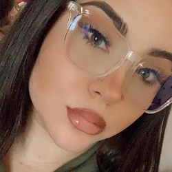 Transparent Computer Glasses Frame Women Men Anti Blue Light square Eyewear Blocking Glasses Optical Spectacle Eyeglass