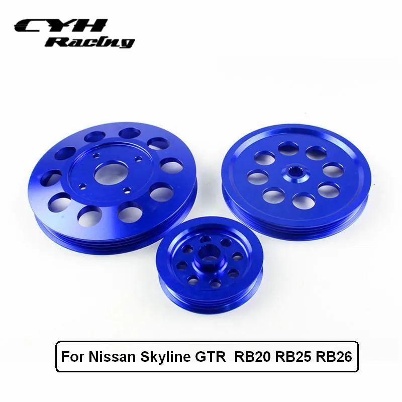 Aluminum Light-Weight Crank shaft Pulley For Nissan Skyline GTR  RB20DET RB25DET RB26DET