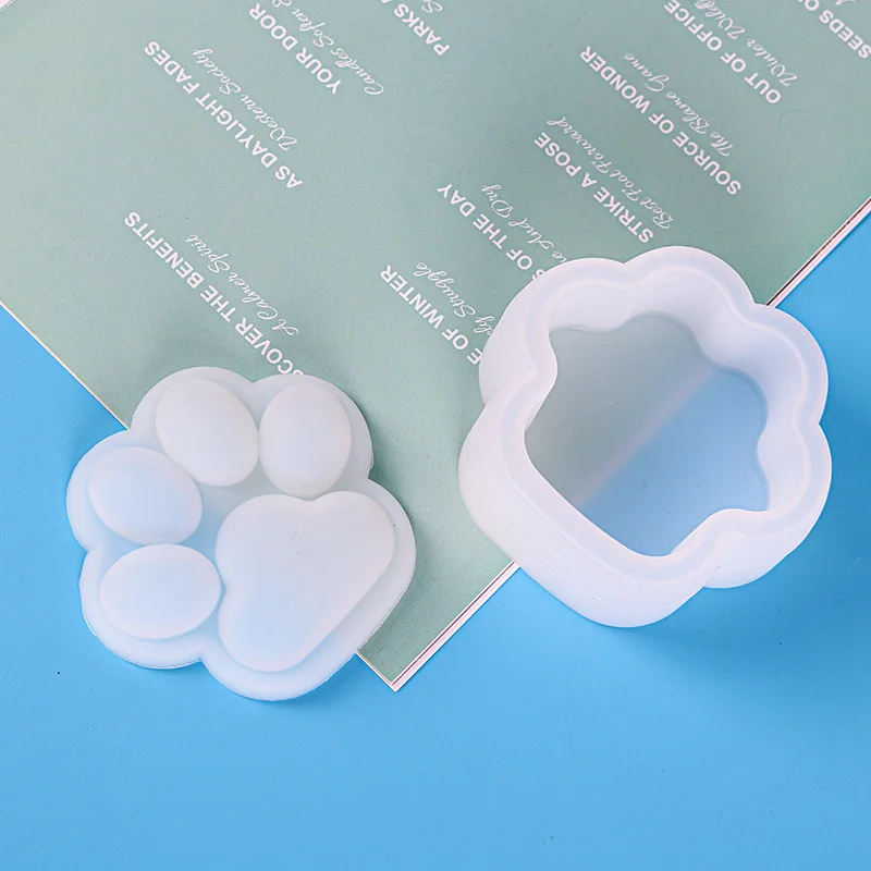 DIY Epoxy Mould Cute Cat Claw Jewelry Storage Box Silicone Mould New Epoxy Mirror Mould