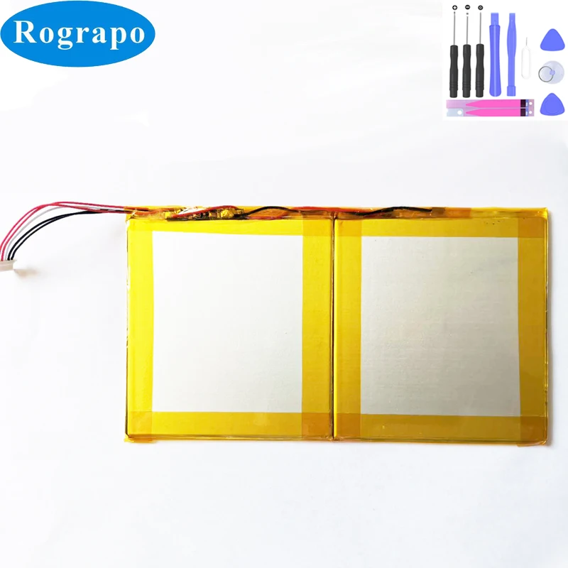 New 8000mAh Li-Polymer Replacement Battery For Mediacom SmartPad 10.1 S4 3G M-MP1S4A3G Tablet PC Accumulator 5-wire Plug+tools