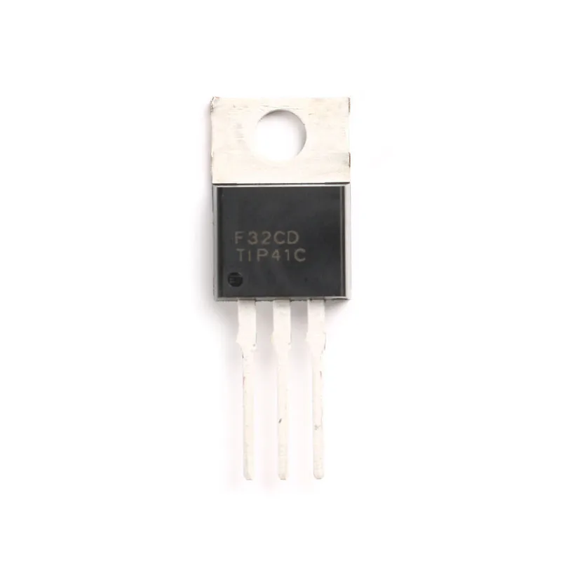 10PCS TIP41C TO-220 NPN Darlington Power Transistor Bipolar Junction BJT Powerful Triode Tube Fets 6A 100V Integrated Circuits