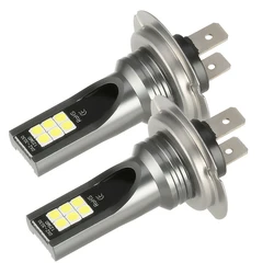 2Pcs H7 Motorcycle LED Headlights Bulbs High Low Beam 24W 1000LM 6000K White Motobike Scooter Lamps Car Accessories