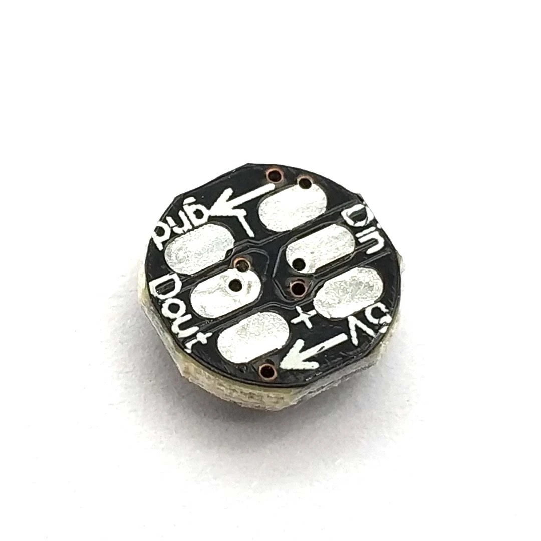 WS2812B WS2812 LED 칩 5050 SMD RGB DC5V 블랙 PCB 보드 방열판 9.6mm 직경 WS2811 IC 내장