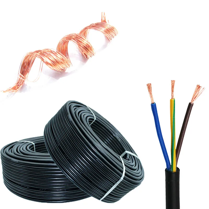 

24/22/20AWG 2/3/4/5/6/7/8Cores 98M RVV Cable Control Signal Line Copper Wire Black Sheathed PVC Electric Cable Power Cord