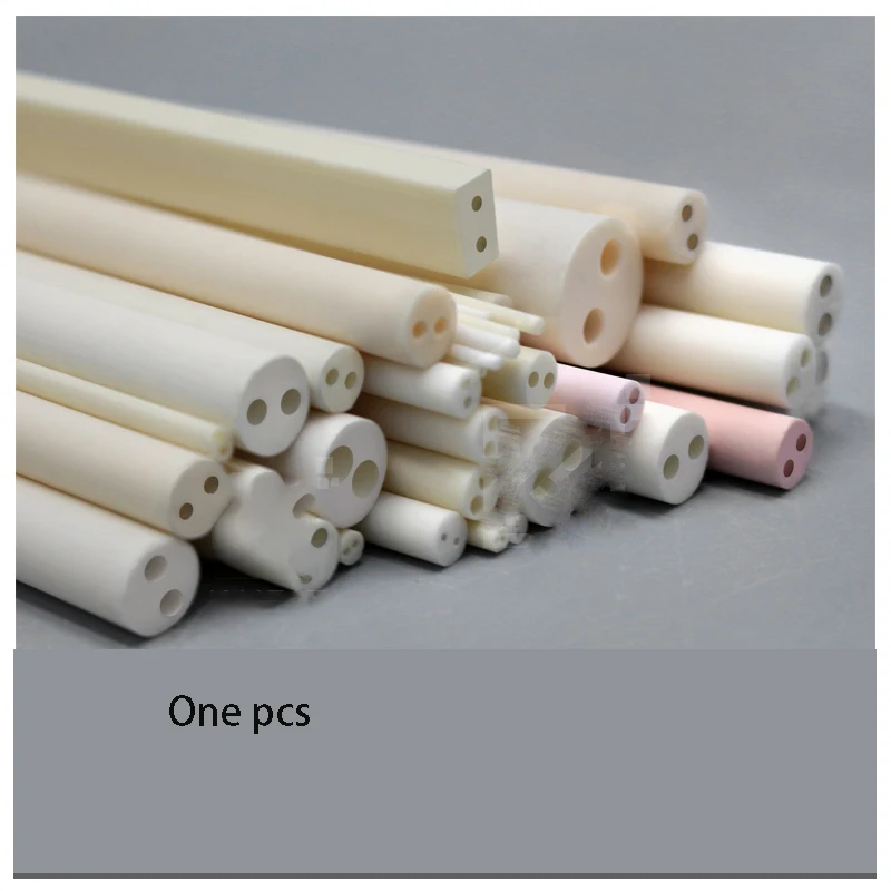 250mm Double hole alumina ceramic tube for Acid and alkali resistance