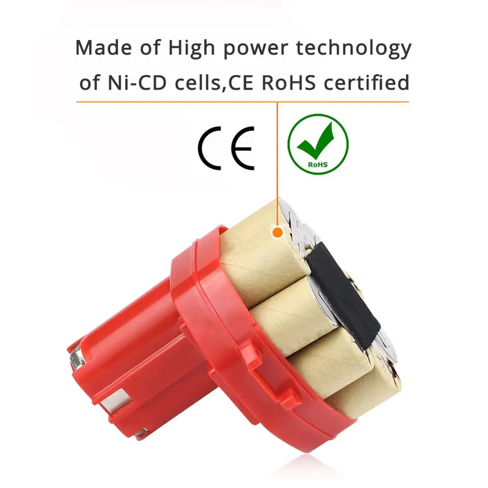 2pcs/lot Ni-CD 14.4V 3000mA  Rechargeable Battery Pack for Makita Power Tools Cordless Drill PA14 1433 JR140D 1422 1420 6280D
