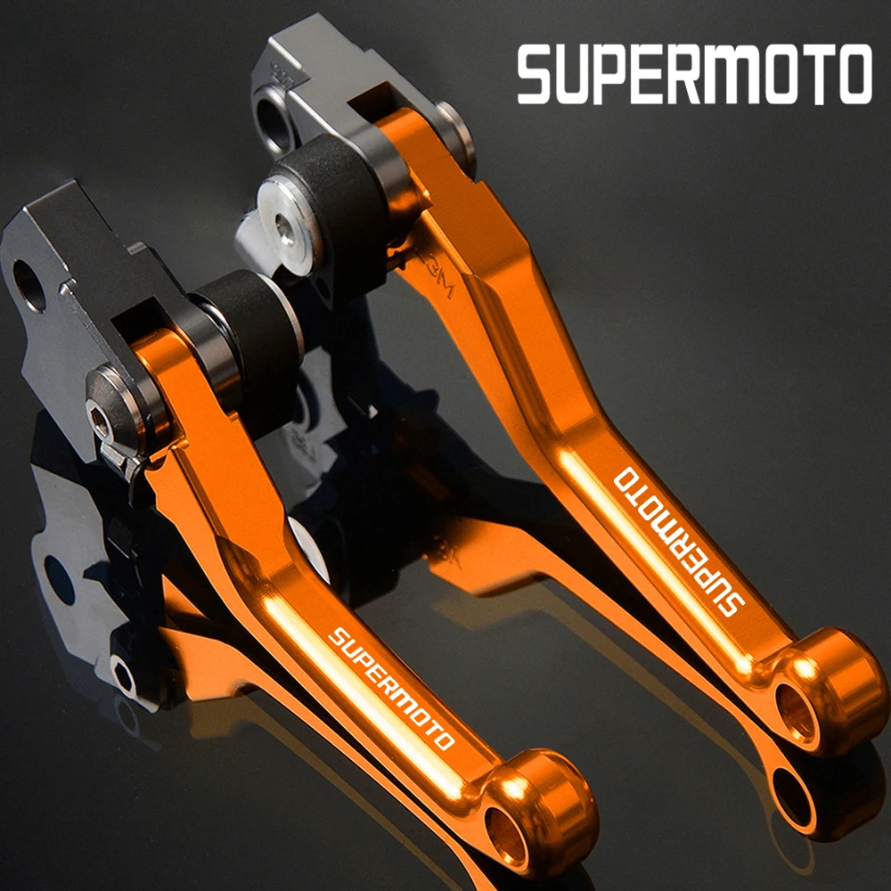 

525SUPERMOTO CNC handbrake Motorcycle DirtBike Motocross dirt bike Pivot Brake Clutch Levers FOR 525 SUPERMOTO 2004 2005